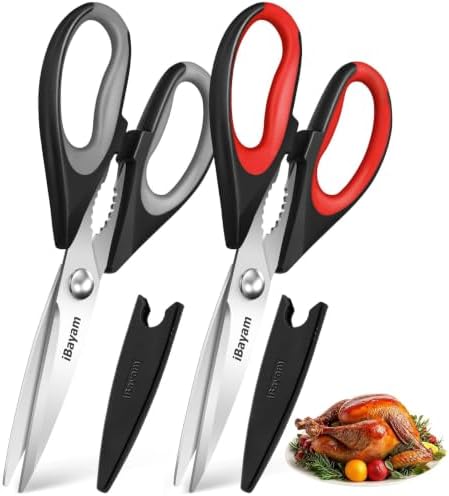 iBayam Kitchen Scissors Shears All Purpose Heavy Duty, Protective...