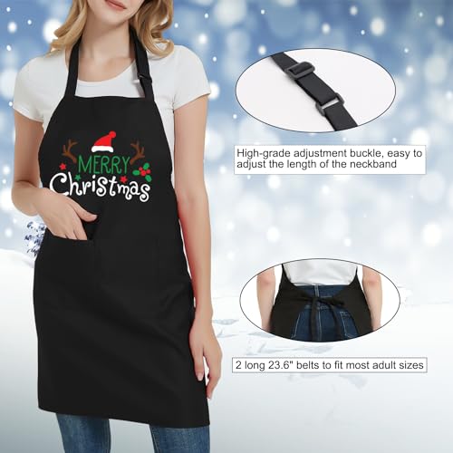 Gvlrbut Avental de Natal engraçado para mulheres e homens com 2 bolsos - Aventais de cozinha de Nata