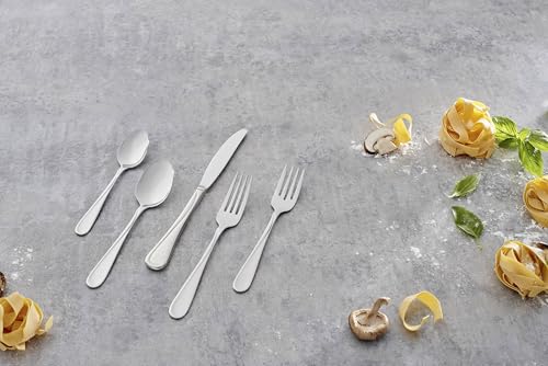 Oneida Silverware Set For 4, Flight 20-Piece Everyday Flatware Set, Service For 4, 18/0 Stainless Steel, Swirl, Mirror Finish, Dishwasher Safe, Knives Spoons and Forks Set, Dining (Silver, 20 Pieces) by Oneida - Image 6