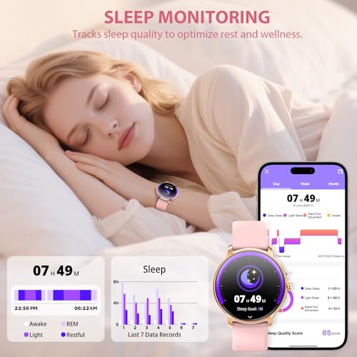 Smart Watch for Women Round Android iphone compatible IP68 Waterproof — view 5
