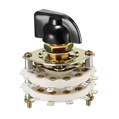 Rebower Band Selector Rotary Switch 2P10T 2 Pole 10 Position, 2 Deck [for Radio, TV, Industrial Machine Control Unit] - 1 Pcs