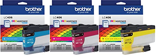 Lot LC406 Brother cartouches LC406CS LC406MS LC406YS pour remplacer l'encre