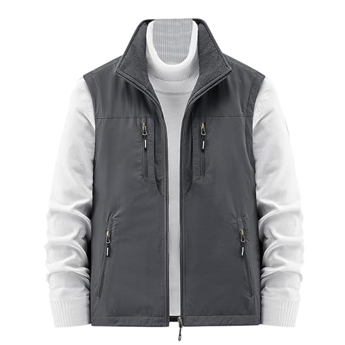 Gilet d'extérieur léger pour homme avec poches multifonctions de printemps