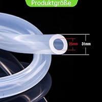 Uxney Silikonschlauch - Transparenter Gummischlauch für Haushalt, Trinkwasser, Industrie - 25mm ID x 31mm OD, 3mm Wandstärke, 5 Meter Länge – Ansicht 2
