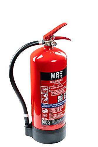 MBS-FIRE 6L Schaumfeuerlöscher - Feuerlöscher für einen sicheren Haushalt - Schaumlöscher mit Manometer inkl. Wandhalterung - inkl. Plakette, nach DIN EN 3, 27A 183B = 9LE - Image 4