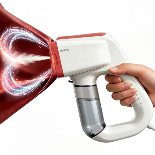 3DOEX Vacuum Steamer for Clothes, 2000Pa&3600Pa Suction Handheld Clothes Steamer,2 in 1 Portable Travel Steamer for Clothes,Garment Steamer With 122ml Water Tank (for 110-120V) (Pearl White)