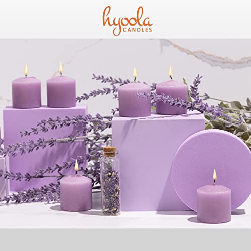 Image of HYOOLA Scented Votive Candles - Vanilla Lavender Votive Candles -12 Hour Burn Time - 9 Pack - European Made
