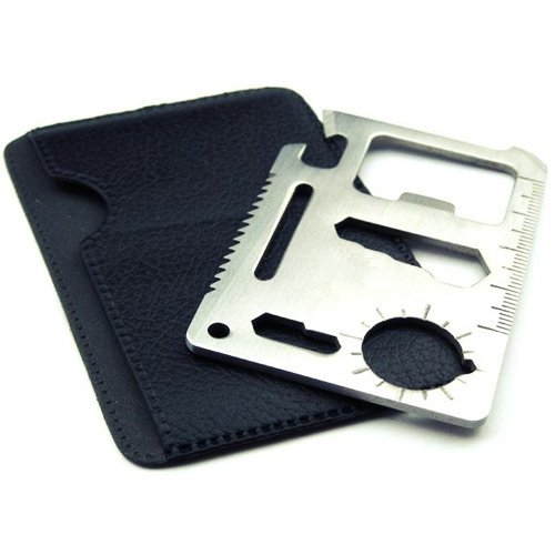 KANABEE 11-in-1 Stainless Steel Multi-Functional Pocket Credit Card Survival Tool (Random Colour)-image-40