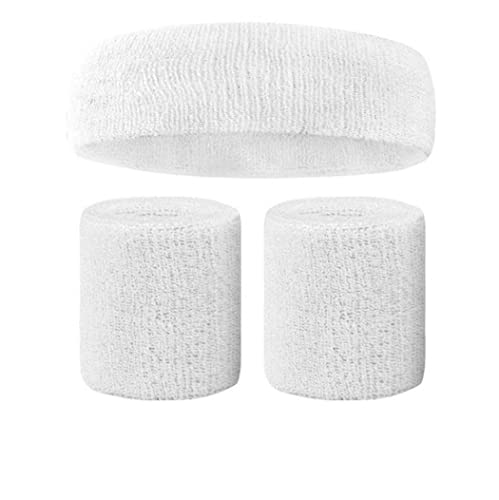 Fasce Sportive Becellen - Set 3 Pezzi, Assorbimento Sudore, Per Corsa E Fitness, Unisex - Foto 3