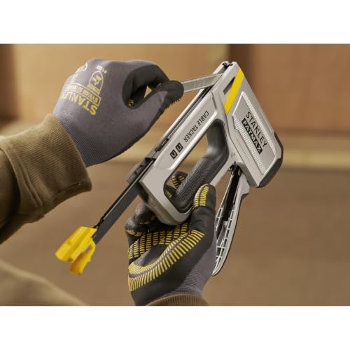 Image of Stanley FATMAX FMHT70100-0 Aluminium 2-in-1 Cable Tacker, High-Low Power Setting, Compatible with Crown CT100 in 10mm - 14mm and CT300 8mm - 12mm, Staples NOT Included