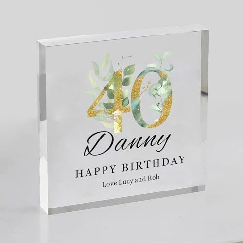 40th Birthday Acrylic Keepsake Plaque