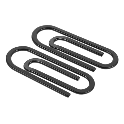 FRCOLOR 2pcs Decorative Mini Paper Clips Small Stainless Steel Paper Clips Office Bookmarks Money Tiny Decorative