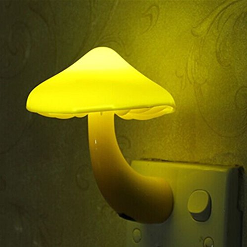 DZFDZ La Prise Murale de Champignon Allume La Lampe de Nuit Pour La Décoration Intérieure de La Chambre À Capteur Contrôlé Par La Lumière Cover