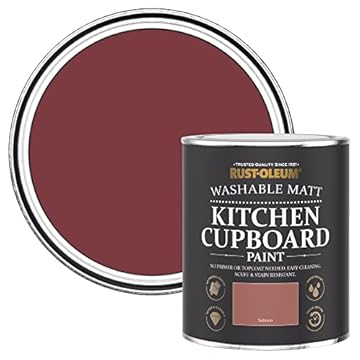 Rust-Oleum Red Kitchen Cupboard Paint in Matt Finish - Salmon 750ml