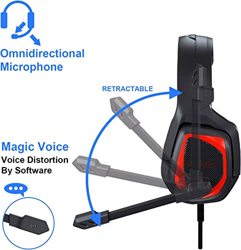 Anivia Upgrade Version Over-Ear Stereo Bass Gaming Headset Headphones With Noise Isolation Microphone, Volume-Control For Multi-Platforms #TOP7