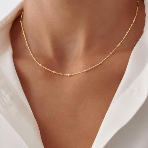 Turandoss Gold Layered Necklaces for Women Dainty 14K Gold Plated Chain Set - image 2