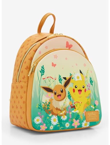Loungefly Pokemon Eevee Spring Flowers Mini Backpack BROWN2