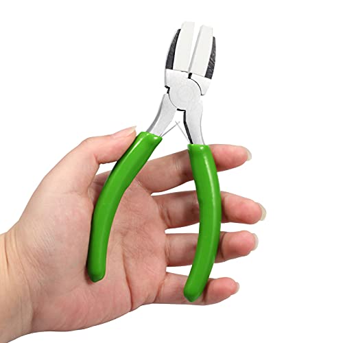 Image of 2 Pieces 5 inch Double Nylon Jaw Flat Nose Pliers Mini Precision Pliers Wire Looping Pliers Wire Bending Pliers Jewelry Making Pliers for Handmade DIY Hobby Projects Tools