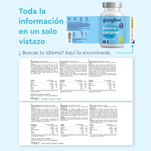 Biotina en Alta Dosis 10.000mcg - 400 tabletas (+1 año) - Biotina Zinc y Selenio para Piel, Cabello y Uñas* - Con Vitamina C, Silicio y B5 - Biodisponible (Bisglicinato de zinc + D-biotina) - imagen 7