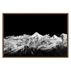 SIGNWIN Framed Canvas Wall Art Cloudscape Over Snowy...