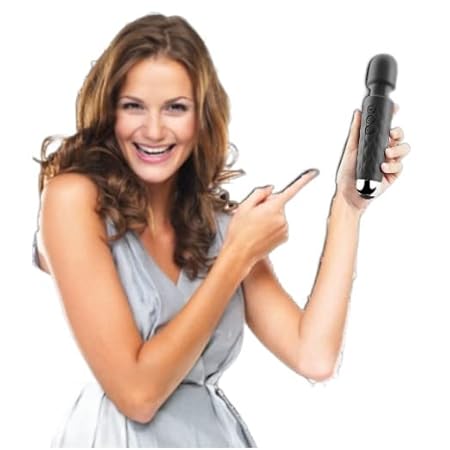 Asterin Sales Personal Powerful 20 Vibrate Wand Massager Mode with Magic Vibration Modes, Whisper Quiet, Waterproof, Handheld, Cordless for Neck Shoulder Back Body Massage, Sports Recovery & Muscle