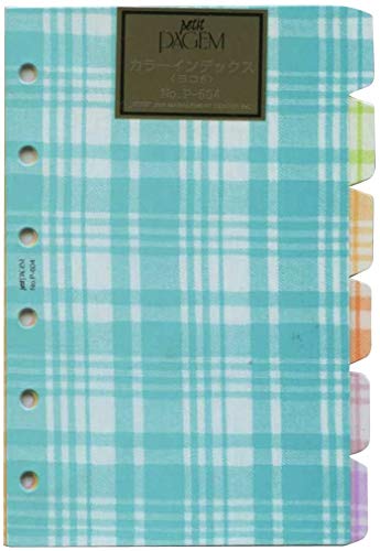 日本能率協会 ミニ6穴サイズリフィル P604 カラーインデックス ヨコ6 【× 2 パック 】