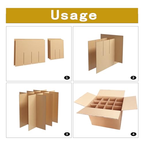 image for IRWORHDR 4 Sets Dish Packing Kit,Glass Packing Kits,Glass Divider Kits