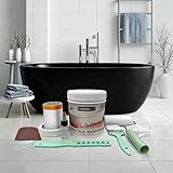 FURRELOR Tub and Tile Refinishing Kit, Tub Paint 16oz with 10pcs Tools, Tile Paint Kit Shower Bathtub Paint Water Based & Low Odor, Easy to Use Sink for Bathroom Kitchen, Semi-Gloss Black, 25-30sq.ft