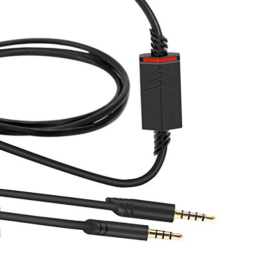 MQDITH Audiokabel, kompatibel mit Astro A40 A40TR Gaming-Headset, Inline-Stummschaltung und ohne Lautstärkereglerkabel (TPE-Kabel) Cover