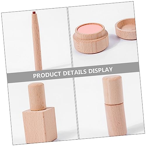 Abaodam 1 Conjunto De Terno Infantil Estojo De Madeira Brinquedos De Maquiagem Kit De Cosmetologia B