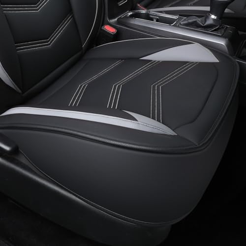 Image of LUCKYMAN CLUB M9-2 Front-only Seat Covers for Toyota Tacoma 2024-2025 with Waterproof Faux Leather (Front only, Gray)