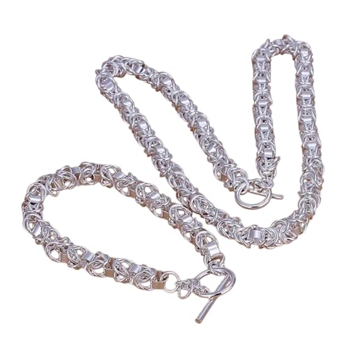 Bracelets et collier en argent 925 parure de mode pour briller en soirée chic