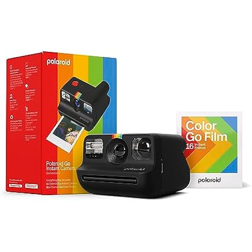 Polaroid Go Generation 2 - Mini Instant Camera + Film Bundle (16 Photos Included) - Black (6280)