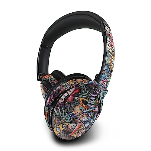 Image of MightySkins Glossy Glitter Skin Compatible with Bose QuietComfort 45 Headphones Old School Tattoo | Protective, Durable High-Gloss Glitter Finish | Easy to Apply