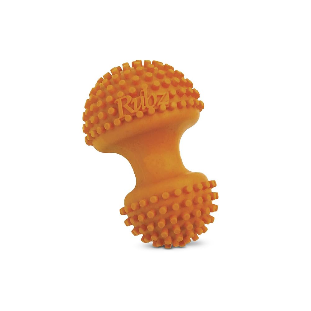 Due North Rubz Full Body Massage Roller Ball for Muscle Relief, Reduce Tension, Improve Circulation on Back, Torso, Legs, Shoulders, Latex Free Orange, Oversized, V4550350-O/S