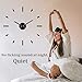 Presentime & Co Large Frameless DIY Wall Clock for Modern Home/Office Decoration, Silent no Ticking, Night Glow. Wall Décor for Living Room, Dining Room, Kitchen, Bedroom, Class Room, Office Space.