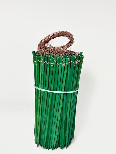 7" Wooden Floral Picks, 250 Pack | Green Florist Stem Wire Supports for Bouquets, Centerpieces, Wreaths, Floral Arrangements & DIY Crafts | JenlyFavors