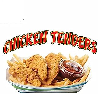 13cmx8.8cm for Chicken Tenders Fries Concession Restaurant Food Funny Car Stickers Vinyl