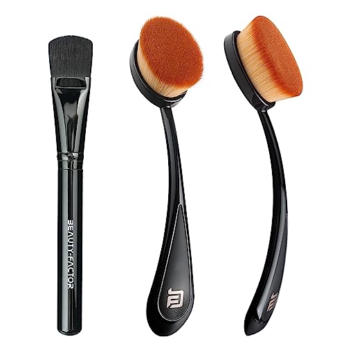 BEAUTYFACTOR Set di 3 Pennelli Ovali per
