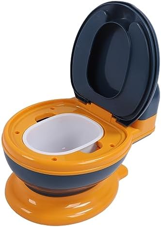 RiToEasysports Toddler Potty Training Toilet Detachable Anti Slip Seat Simulated Design with Ergonomic Back Support for Easy Cleanup