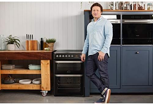 hotpoint hue61xs 60cm double oven electric cooker