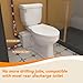 800W Pro Macerating Toilet System, Basement Upflush 2-Piece Toilet with Pump, Copper Motor for Kitchen/Sink/Shower/Washer, 17.7inch Elongated Bowl, 36ft Head Lift, Extension Pipe Included