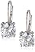 Platinum or Gold-Plated Sterling Silver Swarovski Zirconia Lever Back Earrings (4.5 cttw)