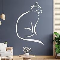 Kiwistar Cicogna Ranke Fiore Adesivo da Parete in 6 Taglie – Wall Sticker Wall Sticker, 21_Gelb, 120 x 51 cm