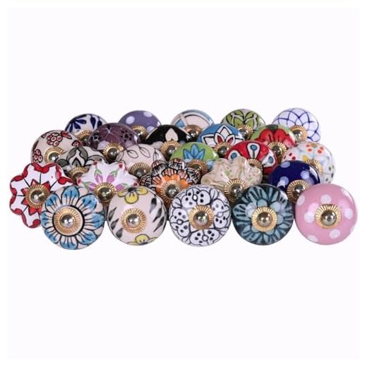 Multicolor Ceramic Knobs Set