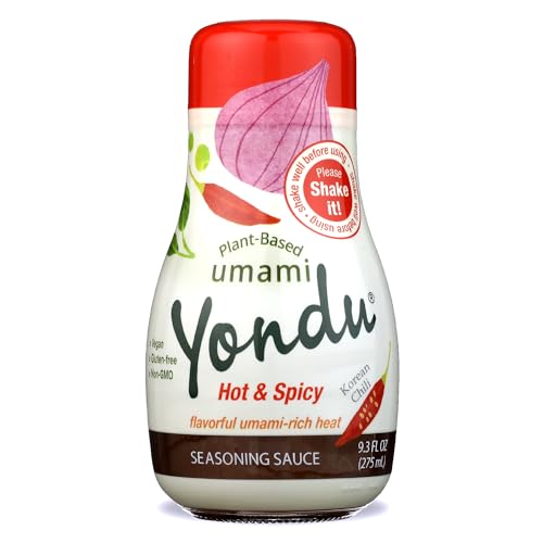 Yondu Hot & Spicy Korean Hot Sauce - Umami Vegetable Condiment, Non GMO, Gluten Free (9.3 Fl Oz)