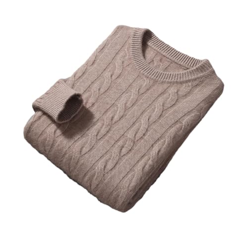 Men's Cashmere Sweaters Round Neck Thickened Pullover Warm Casual Knitted Jumper Tops