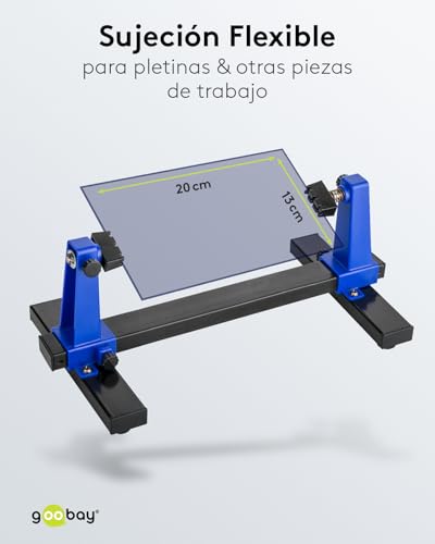 Miniatura 3 de Goobay Soporte Ajustable Para Pcb Soporte Para Pcb Robusto Soporte Para Soldar Para Fijar Pcbs Y Piezas De Trabajo Durante La Soldadura Y El Trabajo Artesanal Rotación De 360, 51220