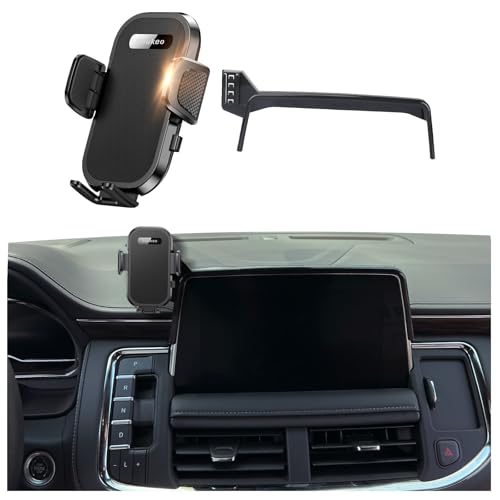soukeo Upgraded Car Phone Holder Fits for Chevrolet Suburban 2021-2024/Chevy Tahoe 2021-2024 Auto Accessories(Only fit for 10.2-Inch Screen),Cradles Adjustable Cell Phone Mount for 4-7 in Phones