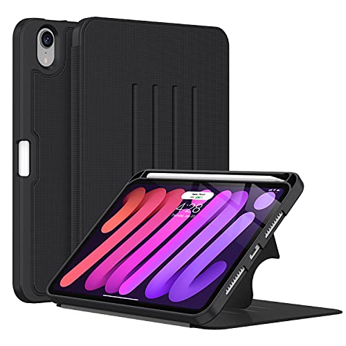 Soke Case For New Ipad Mini 6 2021 8.3 Inch, [4 Magnetic Stand + Apple Pencil Charging + Auto Wake/Sleep], Full Body Protective Cover For Ipad Mini 6Th Generation, Black #TOP25